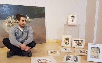 Larry Karlin expone en Pamplona una pintura más intimista con óleos y retratos en acuarela